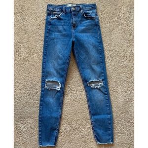 Topshop Moto Distressed Jamie jean medium wash